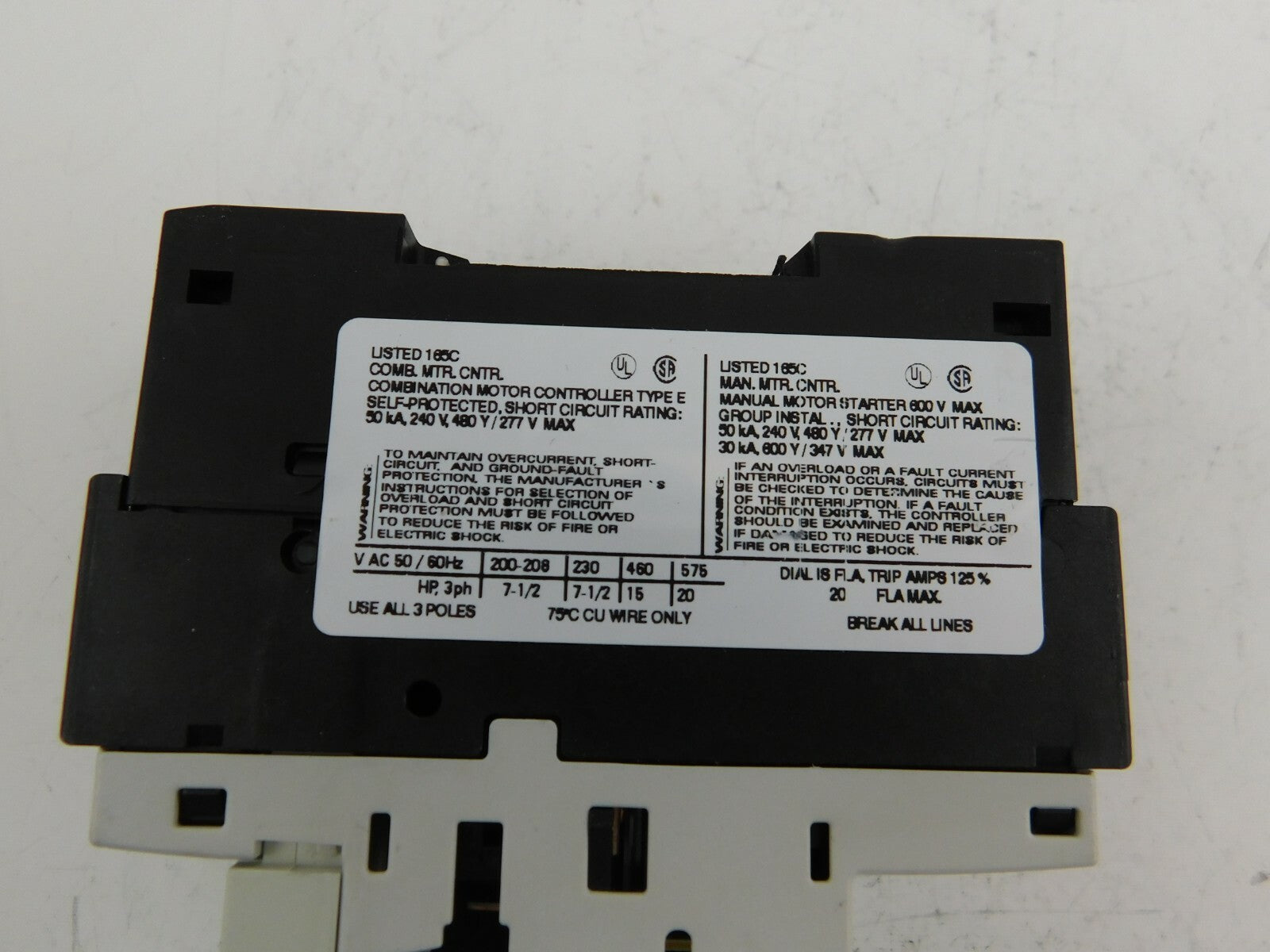 SIEMENS SIRIUS Leistungsschalter  3RV1021-4BA10 14 20A