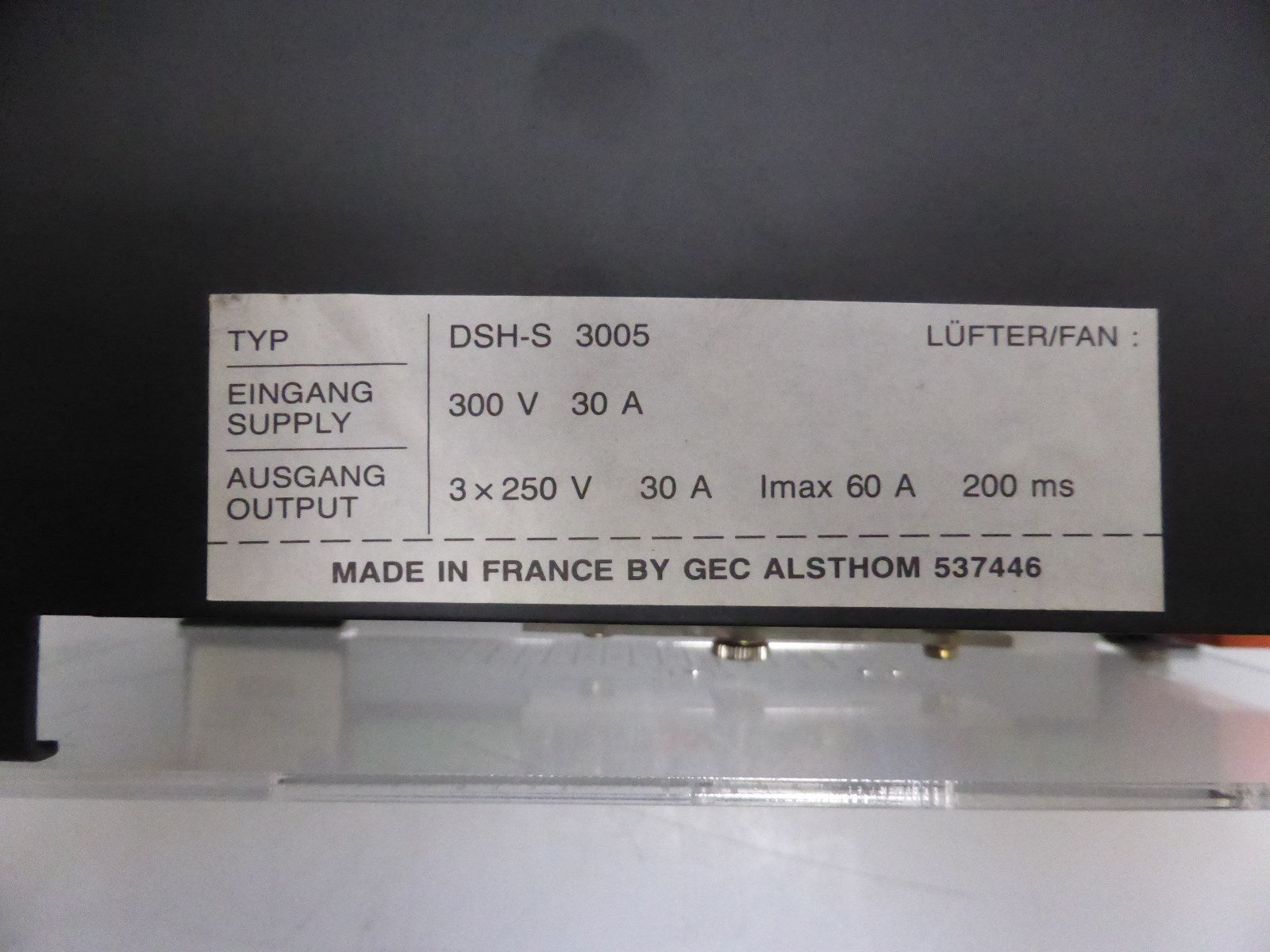 ABB GEC ALSTHOM AXODYN Drehzahlregelgerät DSH-S 3005