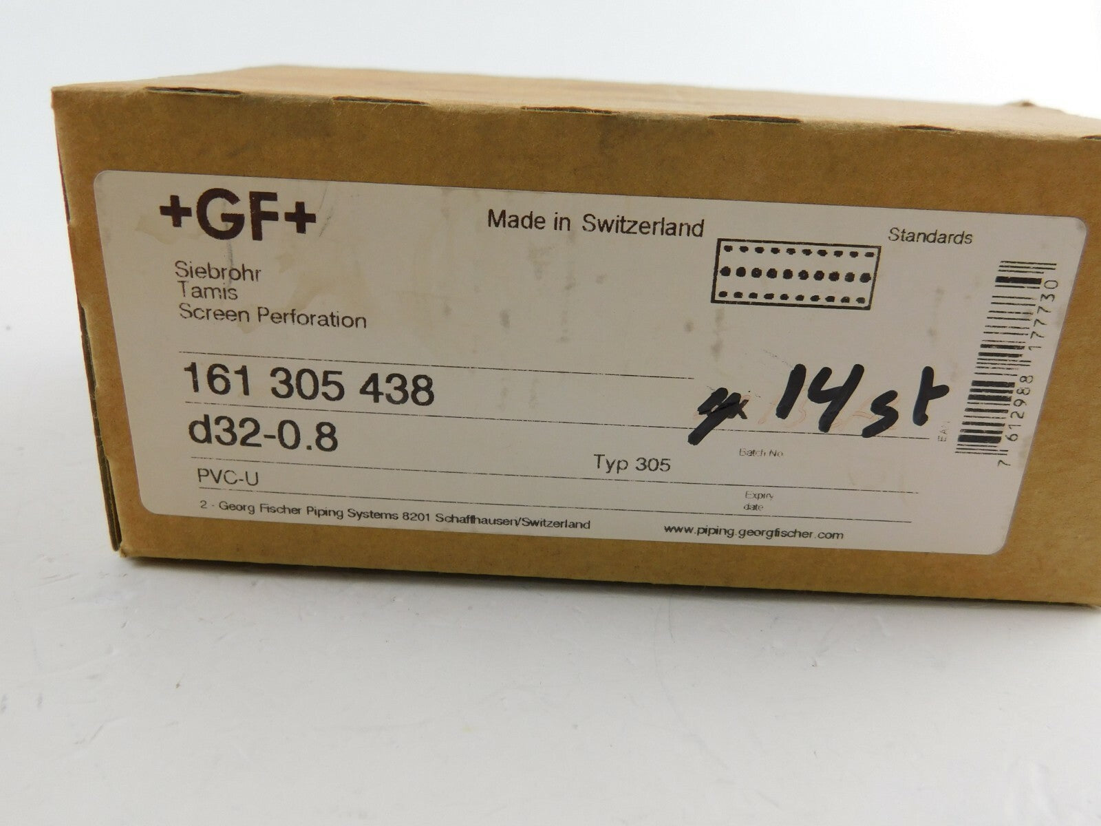 Georg Fischer Siebrohr 161 305 438  D32-0,8      **  14 Stück **