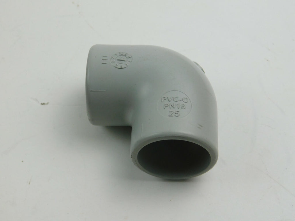 Georg Fischer Bogen 90° Muffe Egal T 90°Egal  PVC-C      ** Posten 19 Stück **