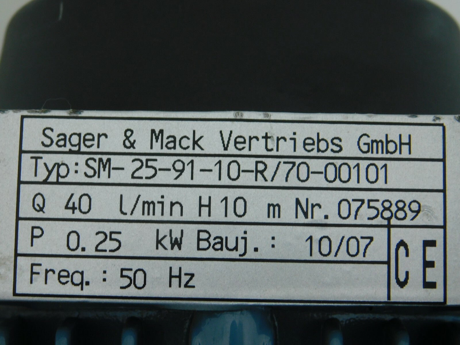 ABB Motors 3GVA061142-CSA Motor 3~  0,25 KW Sager & MACk SM-25-91-10-R/70-00101