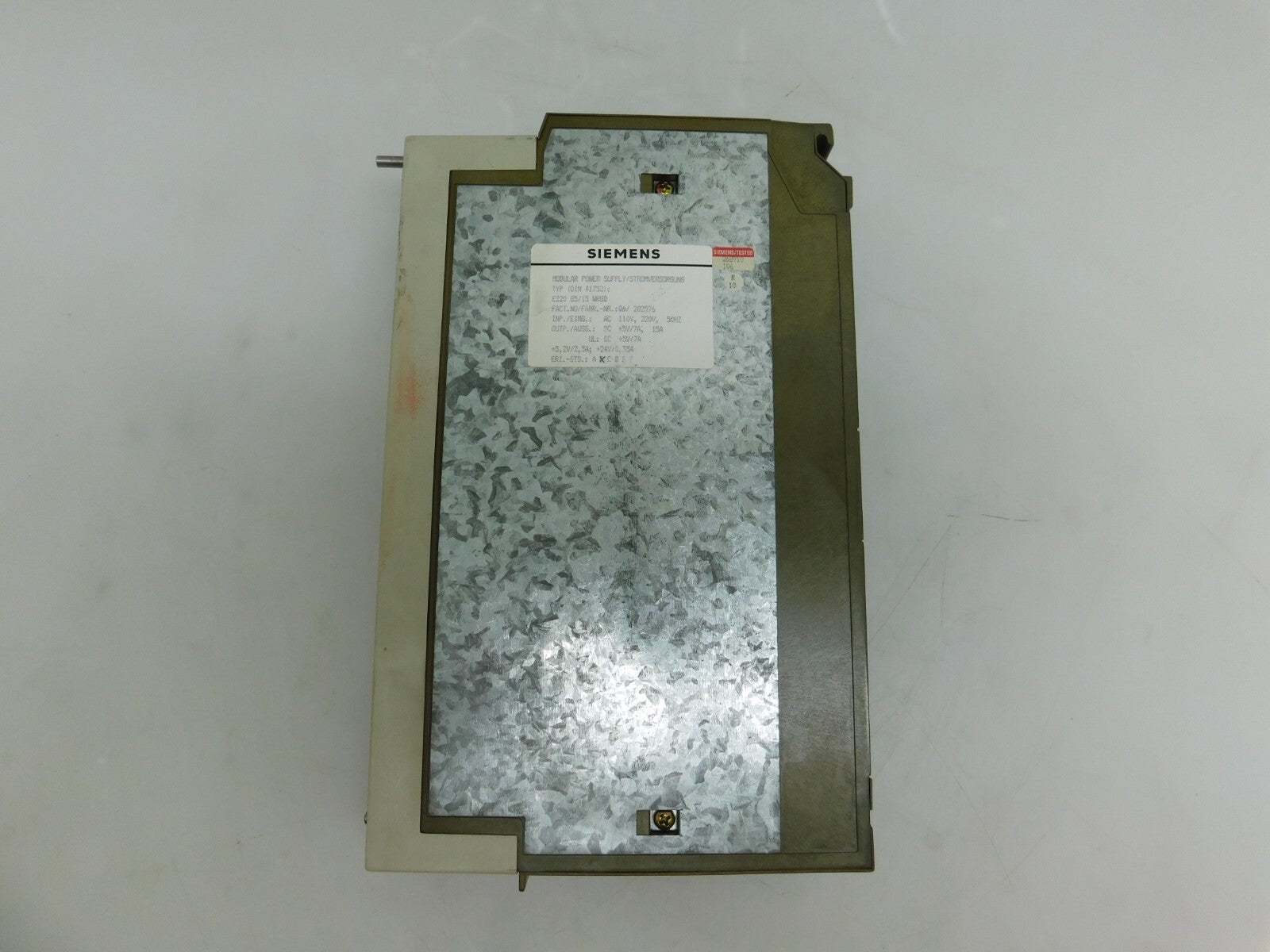 SIEMENS Modular Power Supply SIMATIC S5 PS 7A/15A 41752