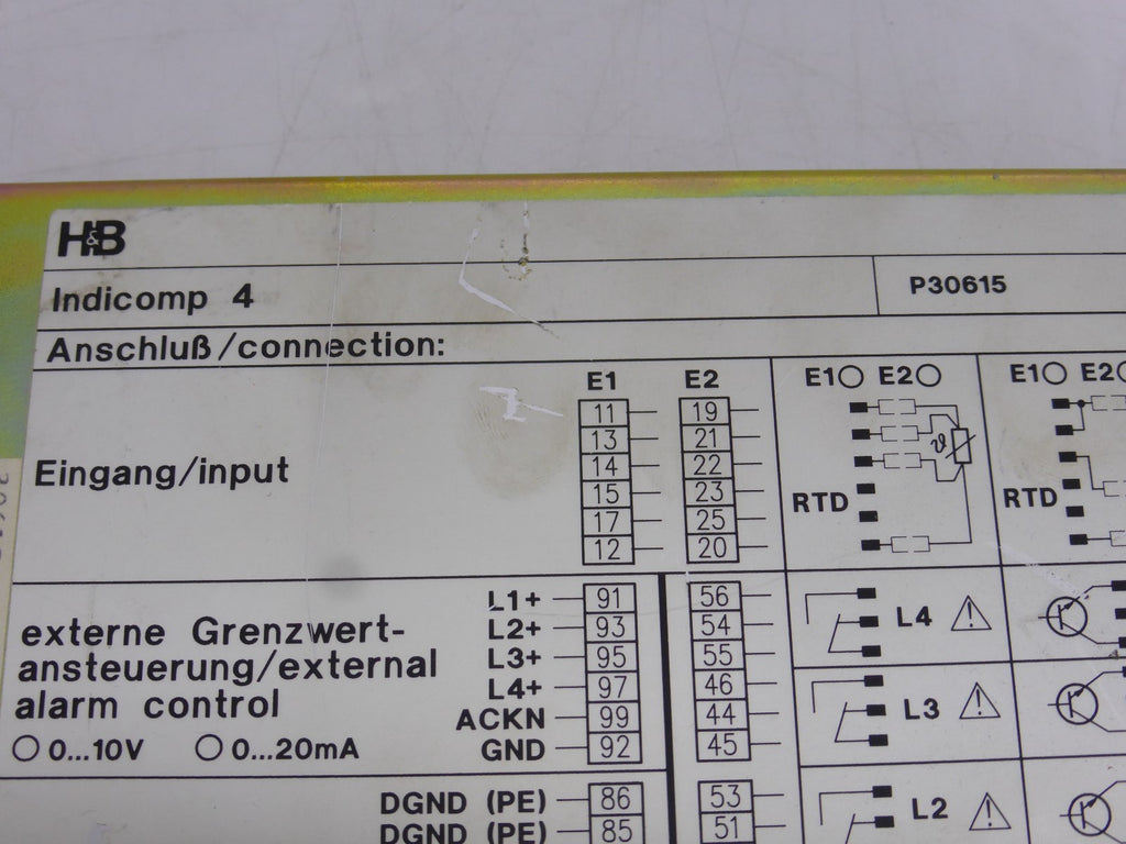 ABB H&B Indicomp 4  P 30615-0-3211021  6315 1170/0010