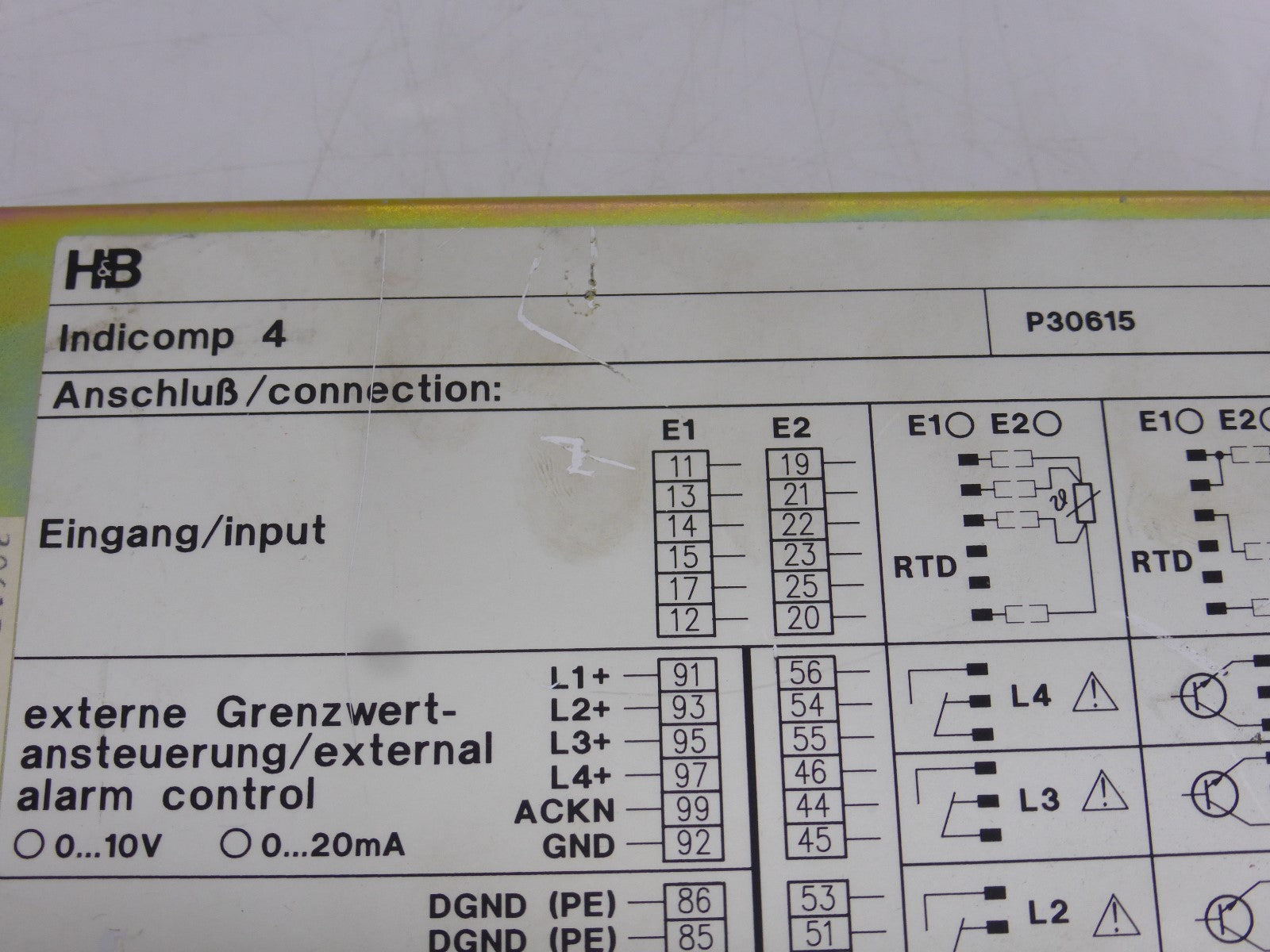 ABB H&B Indicomp 4  P 30615-0-3211021  6315 1170/0010
