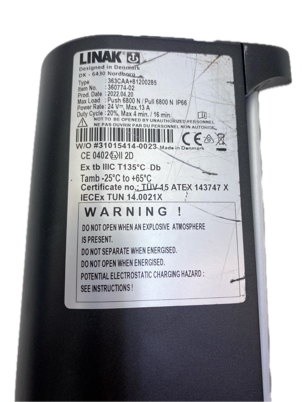 LINAK type 363CAA+81200285 Power Rate: 24 V*, Max. 13 A