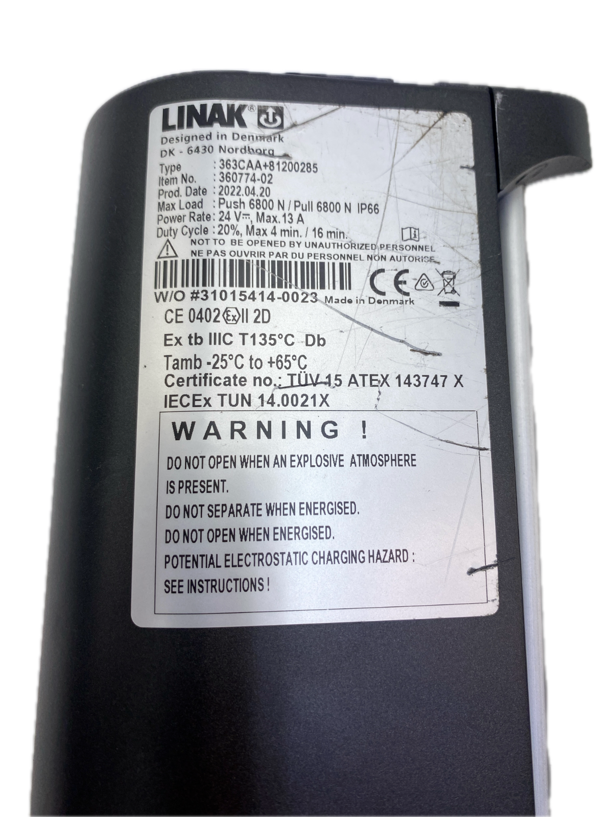 LINAK type 363CAA+81200285 Power Rate: 24 V*, Max. 13 A