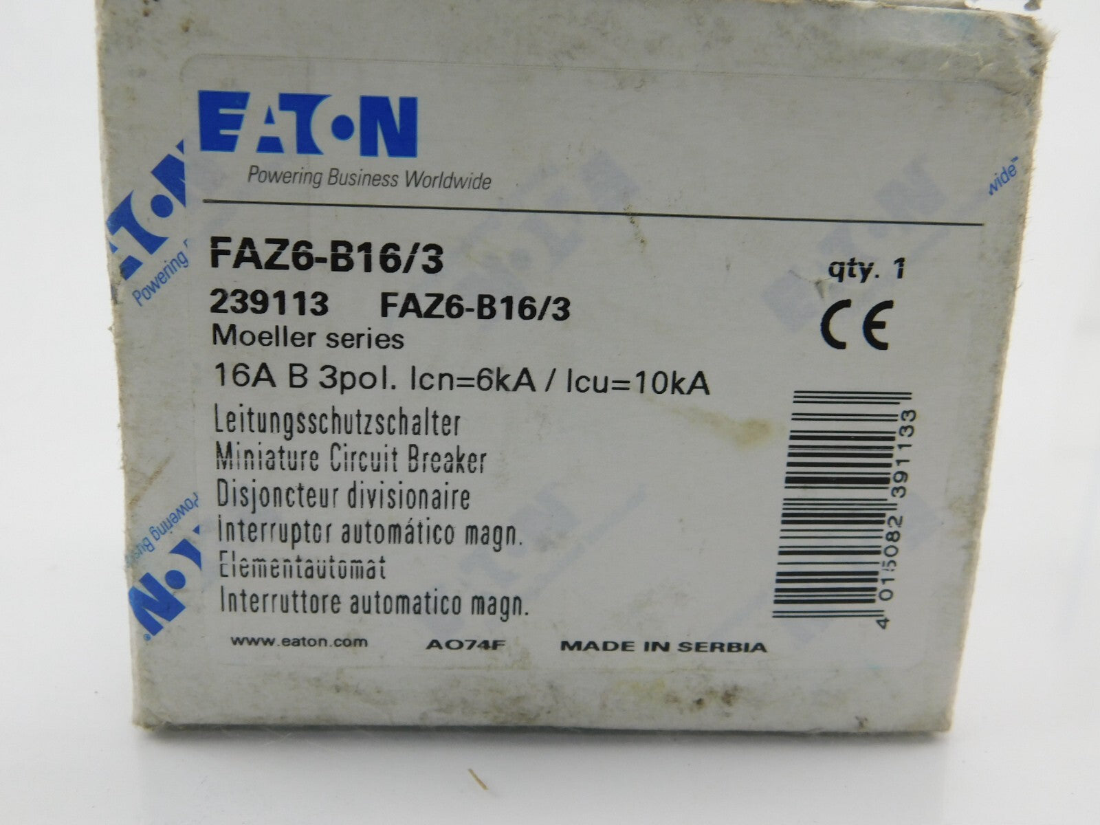 EATON FAZ6-B16/3 239113 Leitungsschutzschalter 16A