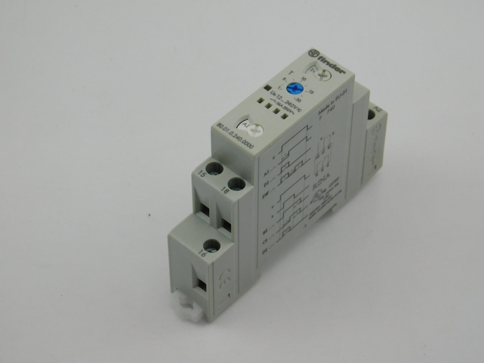 Finder Zeit Relais 80.010.240.0000 16A-250V 12...240V AC-DC