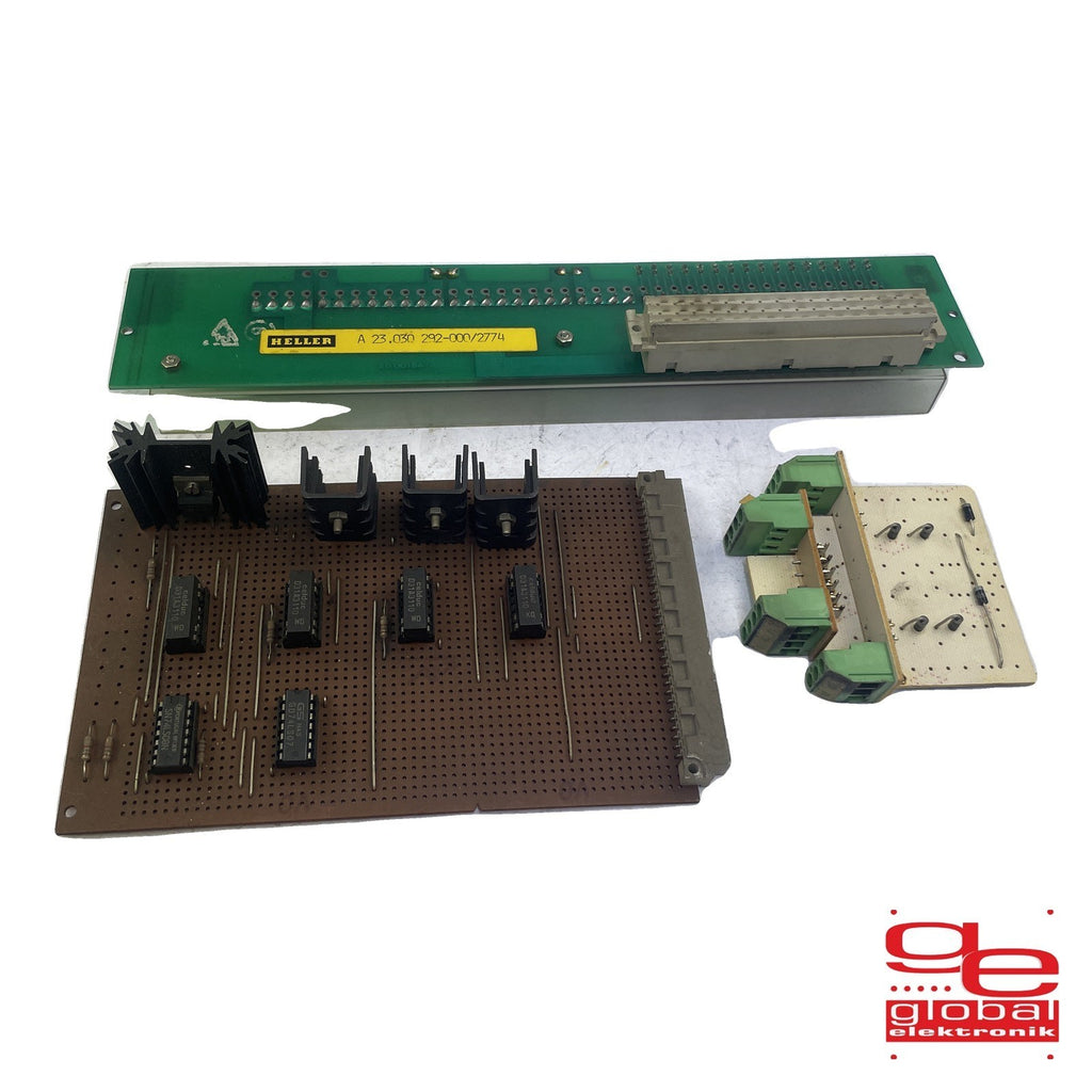 *Posten* HELLER Platine A 23.030 292-000/2774 mit Relaiskarte & Klemmenblock Set
