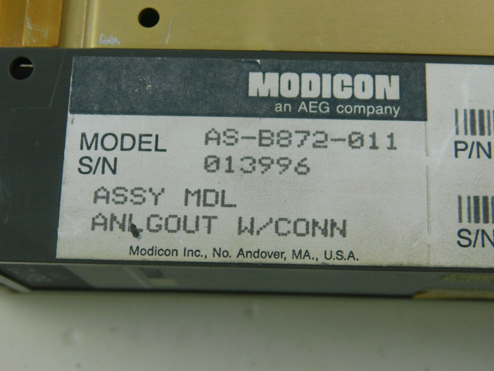 AEG Modicon  AS-B872-011 Analog Voltage Output 
