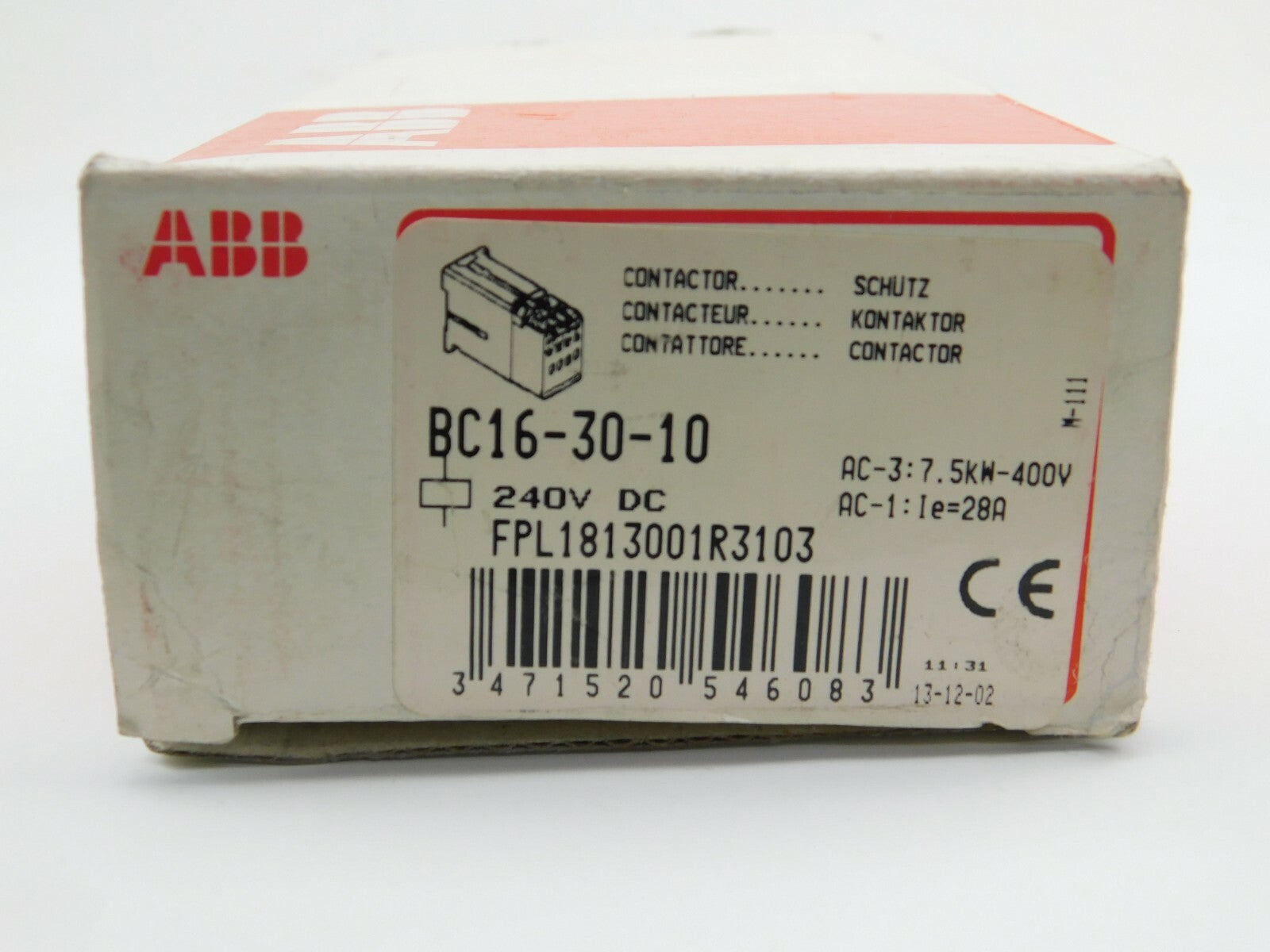 ABB Schütz BC16-30-10 FPL 1813001R3103