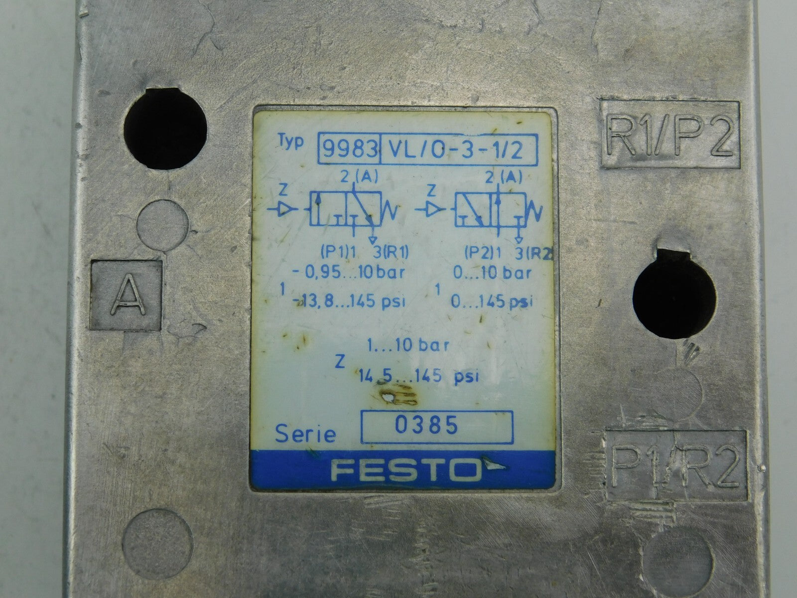 FESTO PNEUMATC 9983 VL/O-3-1/2