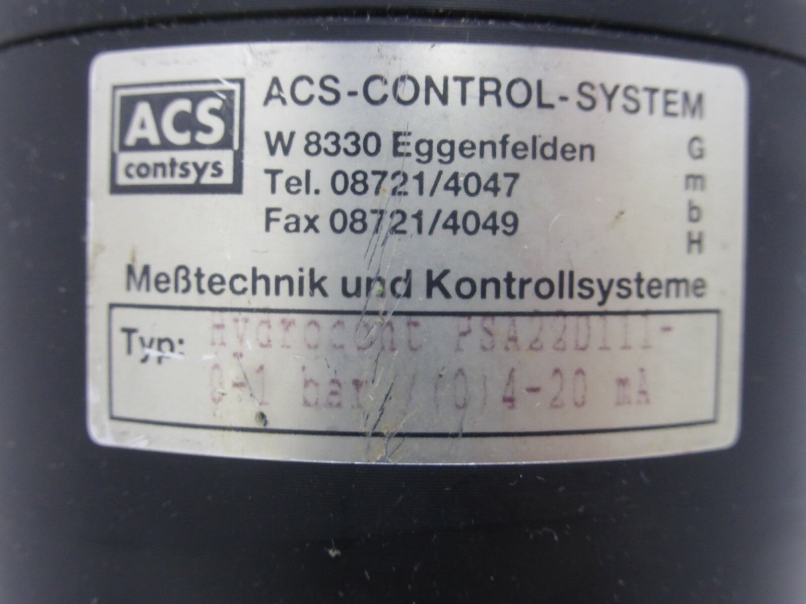 ACS Contsys, ACS-CONTROL-System, Typ: Hydrocont PSA220111