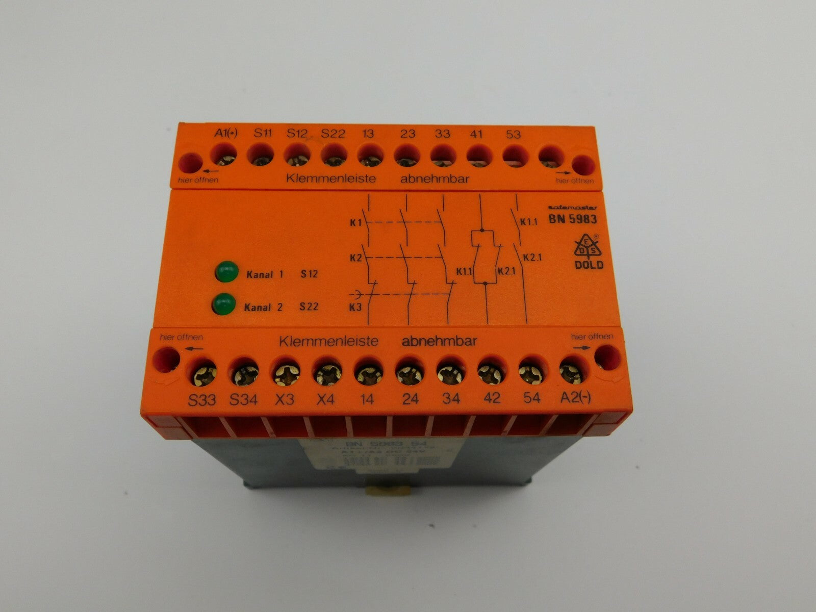 E D S DOLD Söhne Sicherheitsrelais KG BN 5983.54 0034172 1A+/A2 DC 24V