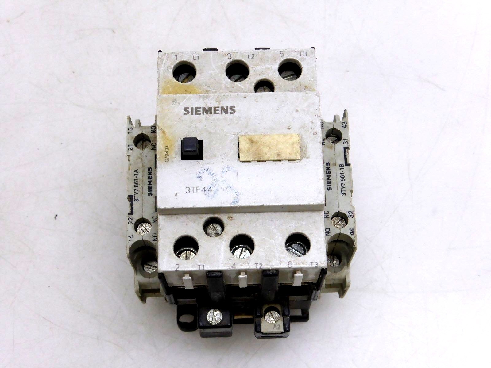 Siemens 3TF4422-0A Leistungsschütz mit Hilfskontakten 3TY7 561-1A; 3TY7 561-1B