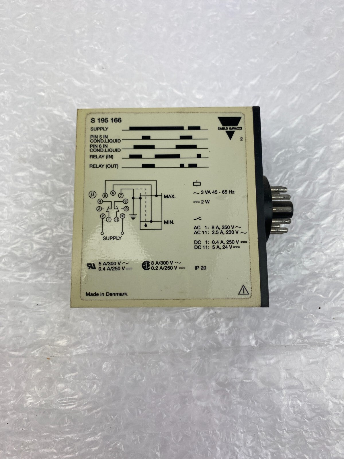 CARLO GAVAZZI Dual Level Relay S195166230 230V 50/60Hz