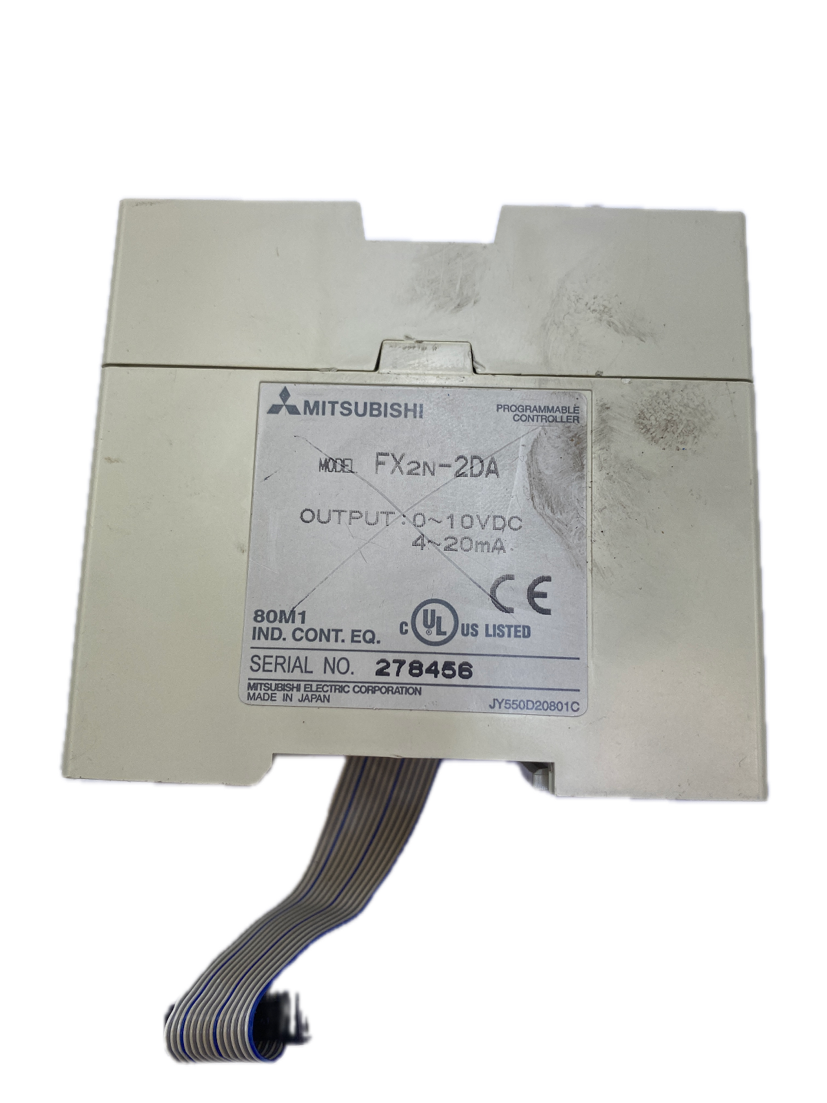 MITSUBISHI PROGRAMMABLE CONTROLLER MODEL FX2N-2DA OUTPUT: :0~10VDC 4~20mA