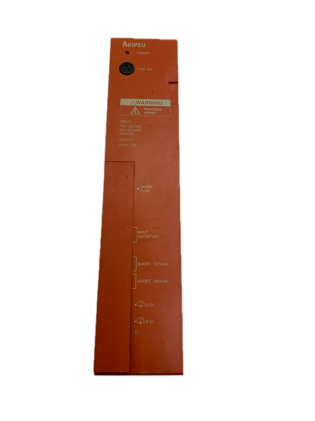 MELSEC A61PEU INPUT 100-120VAC 200-240VAC 50/60Hz OUTPUT 5V DC 8A