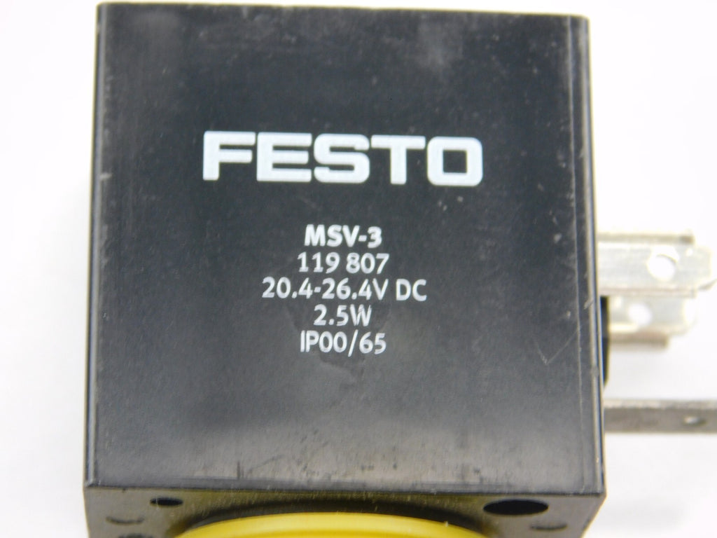 FESTO Magnetspule  MSV-3 119 807 20.4-26. 4VDC 2.5W ** 2 Stück **