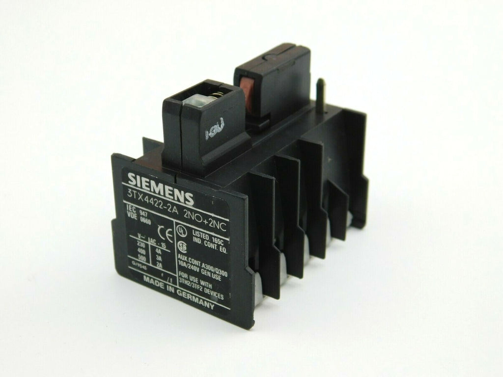 SIEMENS 3TX4422-2A 2NO 2NC Hilfskontaktblock ** 2 Stück **