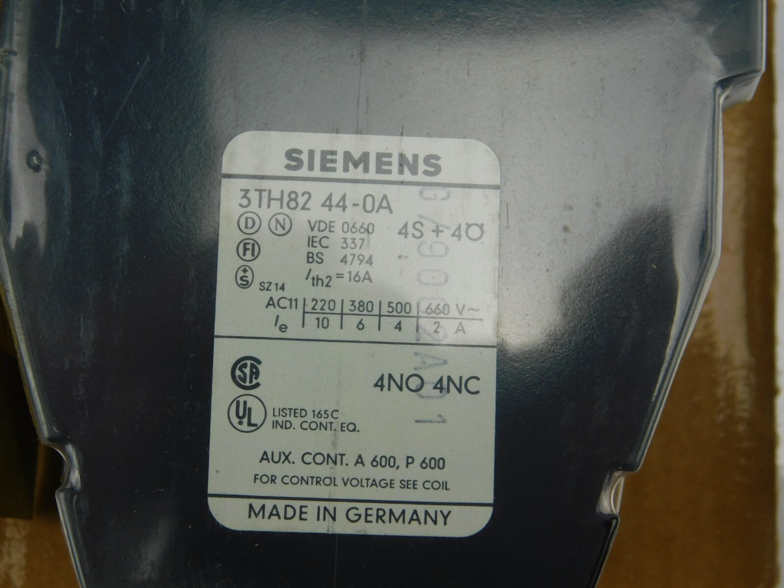 SIEMENS Hilfsschütz 3TH82 44-0A