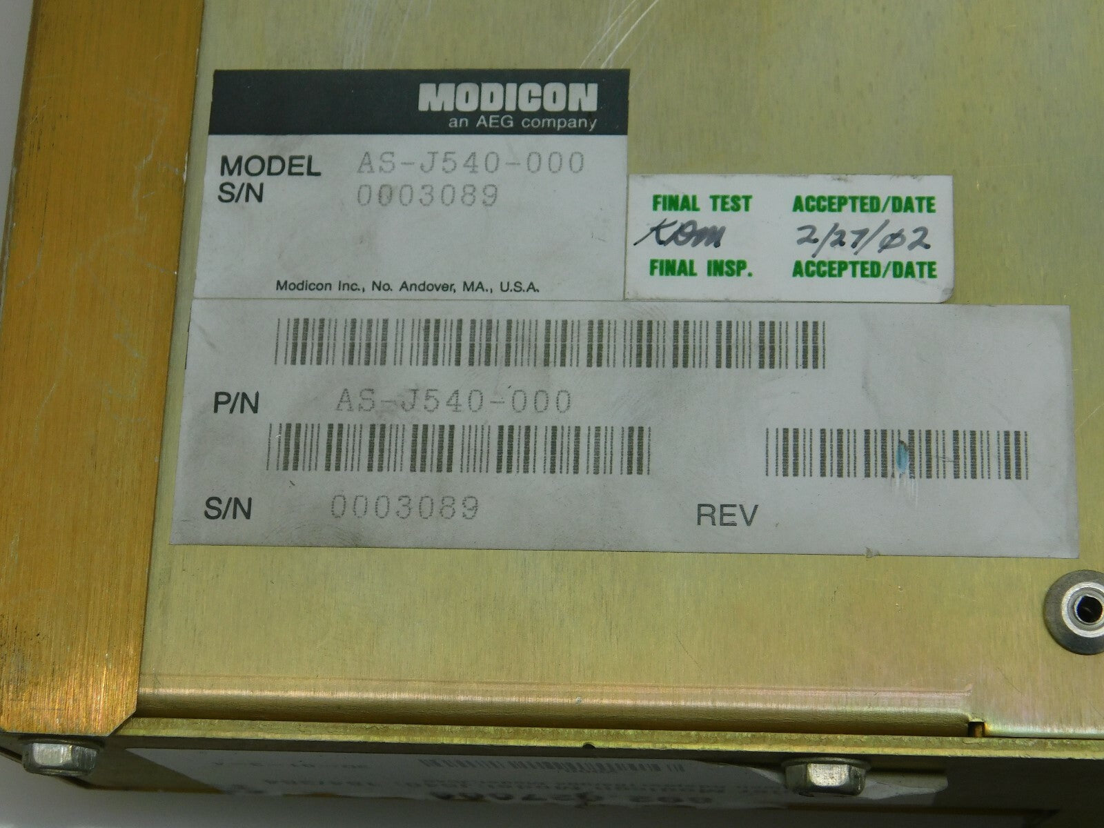 AEG Gould Adapter Modicon J540 184/384  AS-J540-000