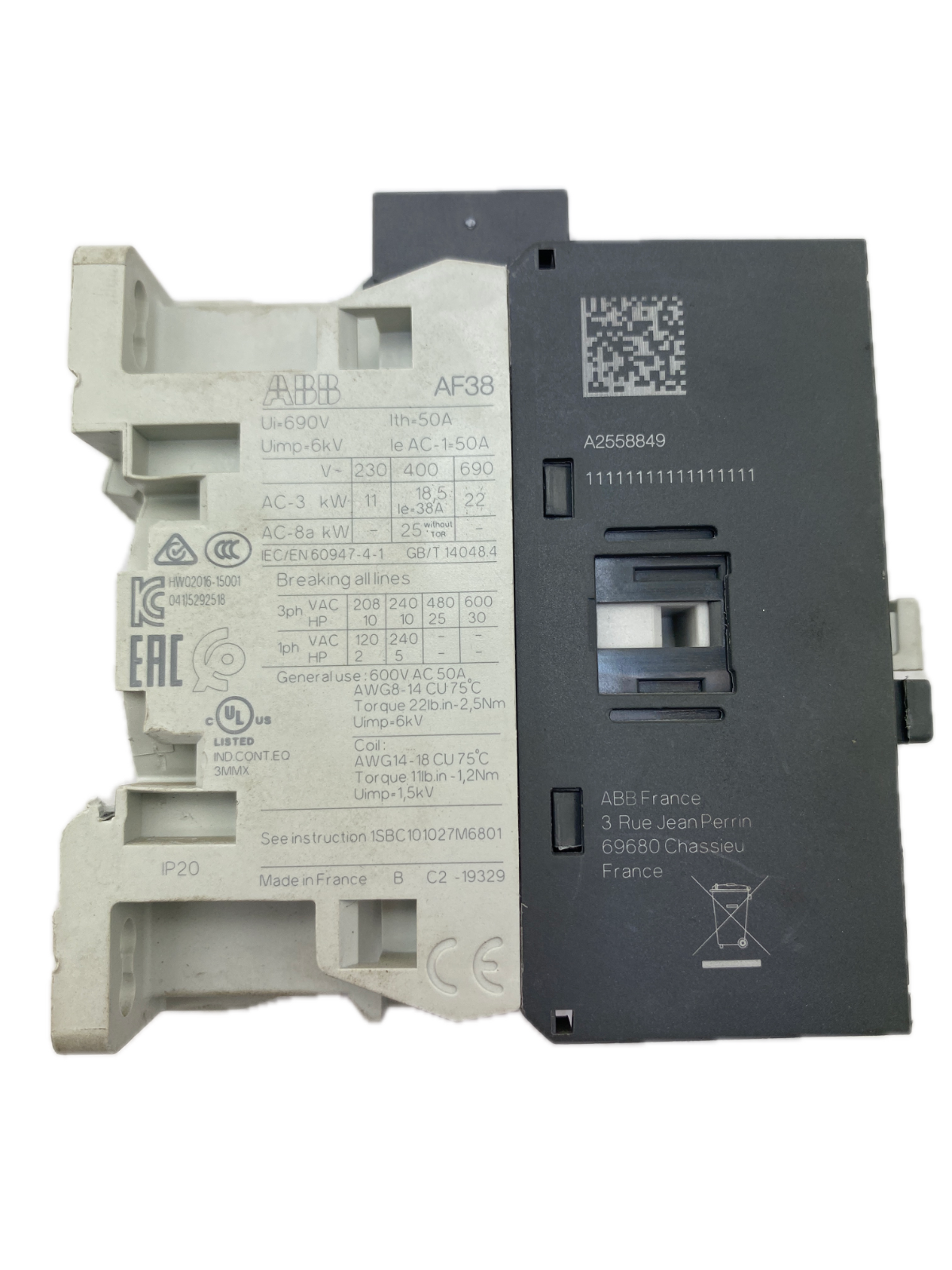 ABB  AF 38-30-00-11  24-60V50/60HZ 20-60VDC