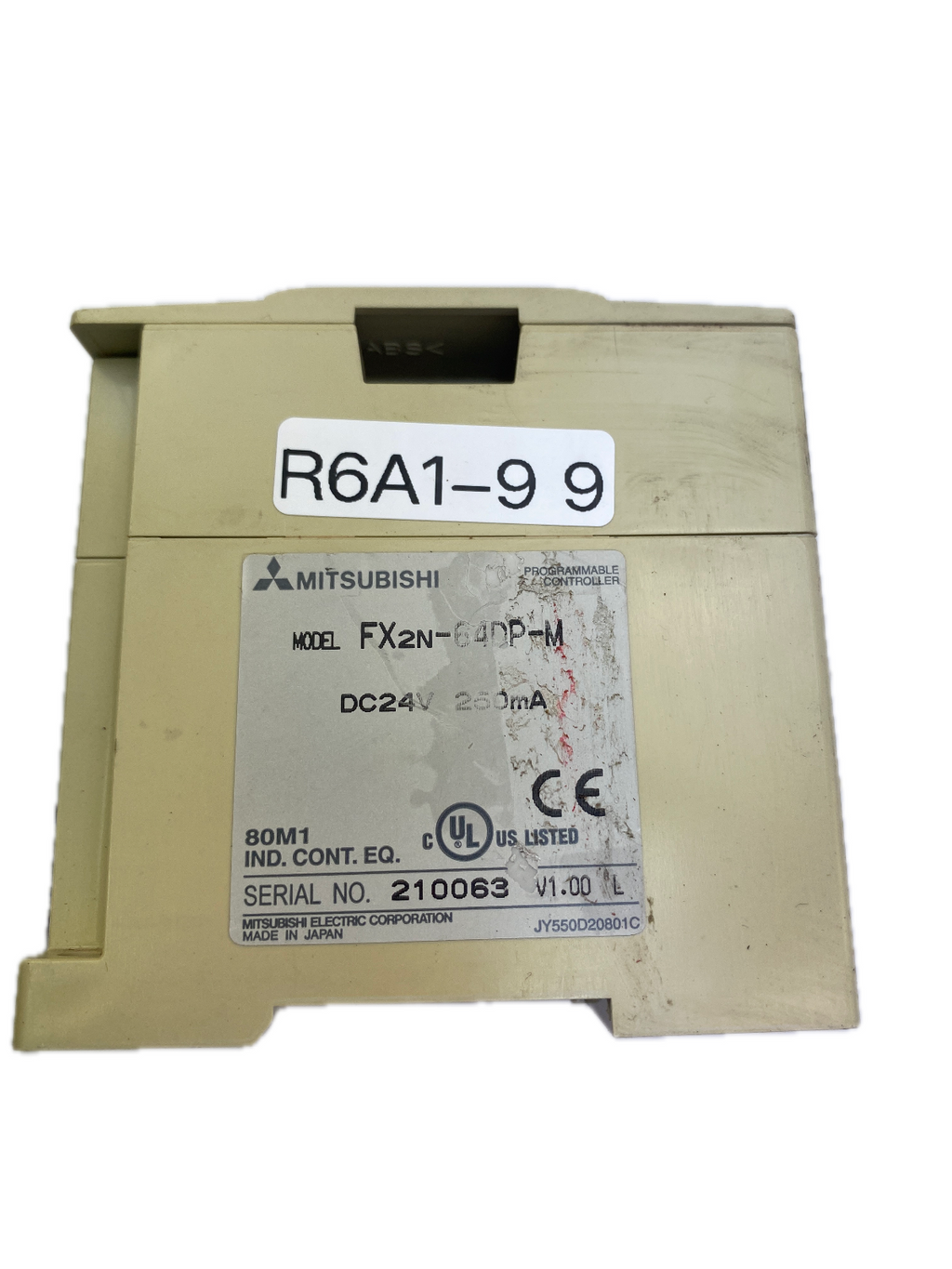 MITSUBISHI PROGRAMMABLE CONTROLLER MODEL FX2N-64DP-M. DC24V 250mA