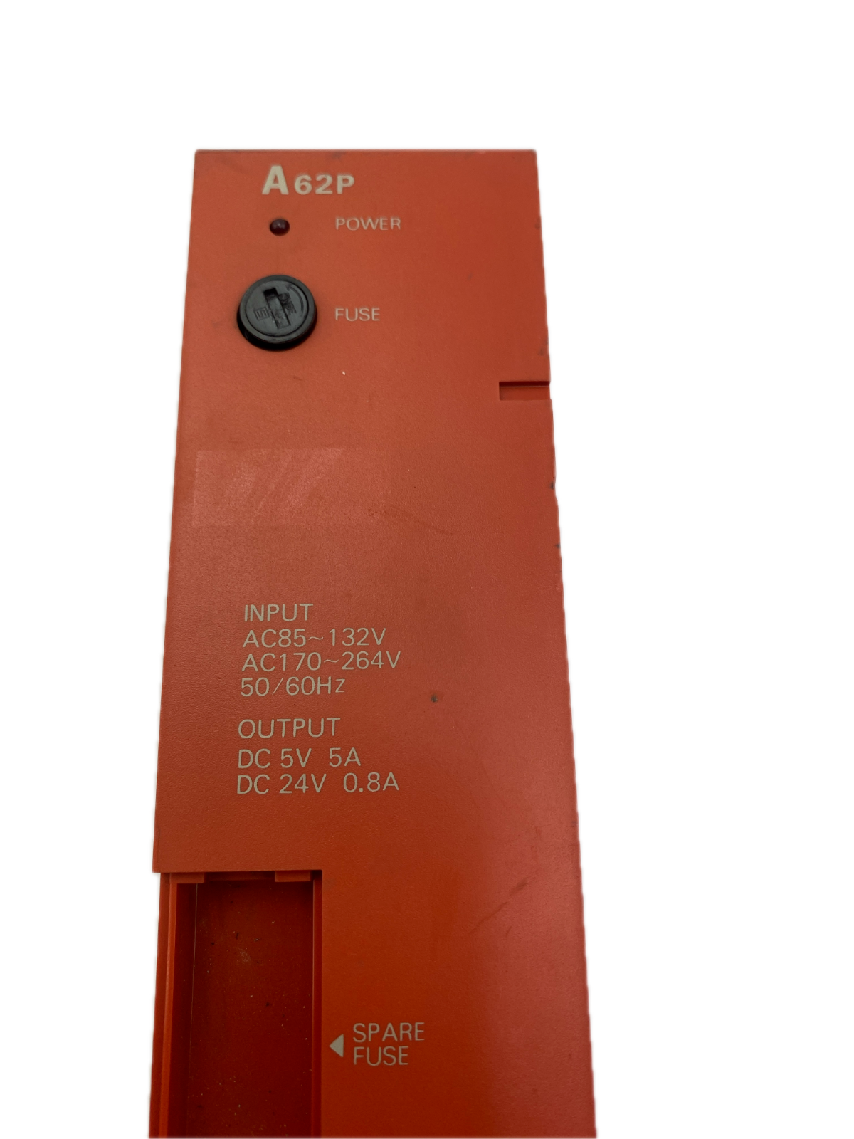 MELSEC A62p INPUT AC85~132V AC170~264V 50/60Hz OUTPUT DC 5V 5A DC 24V 0.8A