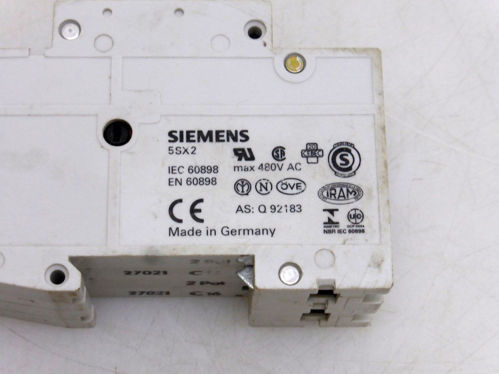 Siemens 5SX22 C16 Leitungsschutzschalter 2-polig ~400V