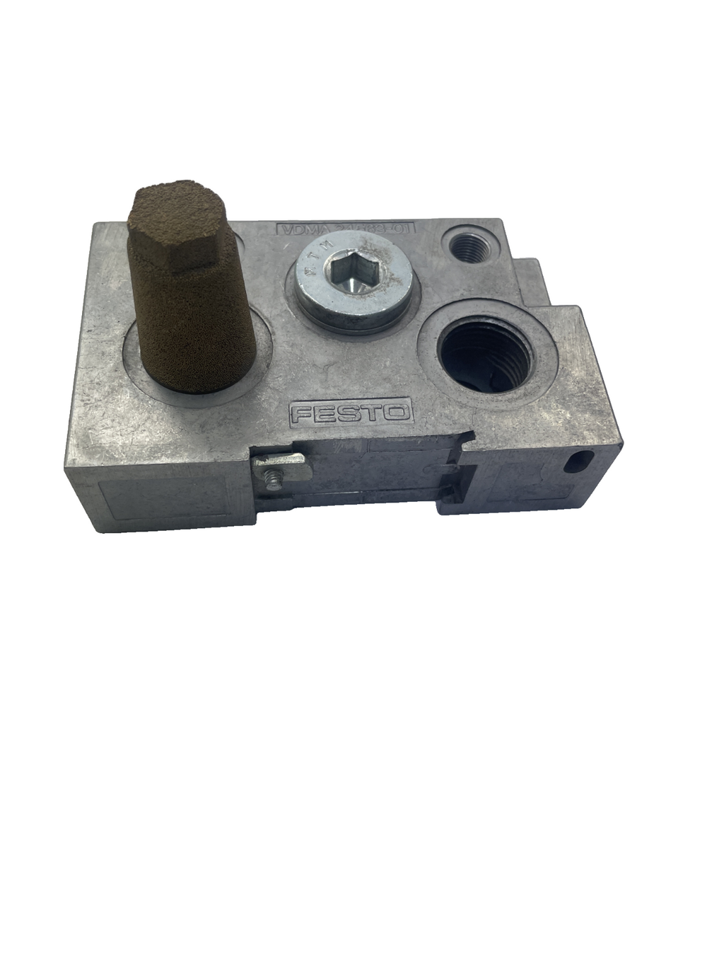 Festo NEV-01-VDMA (161 104) Anschlussplatte VDMA 24563-01 mit Schalldämpfer
