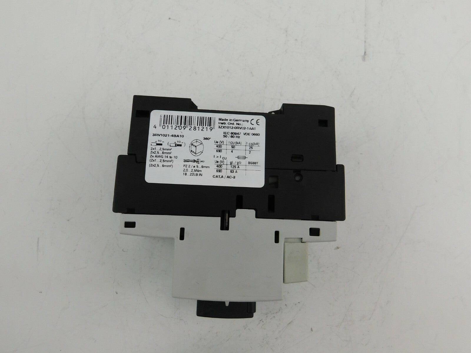 SIEMENS SIRIUS Leistungsschalter  3RV1021-4BA10 14 20A