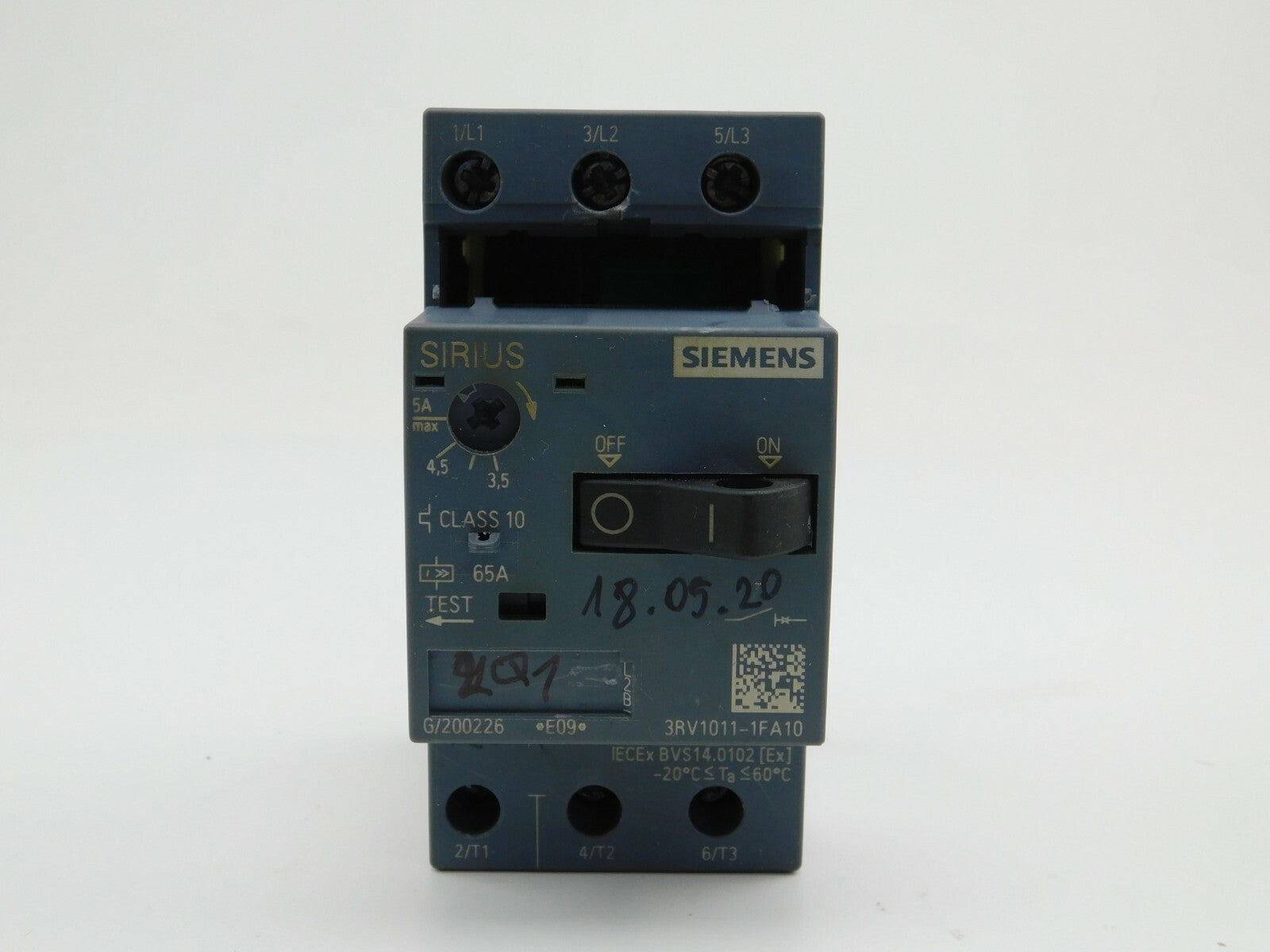 SIEMENS SIRIUS Leistungsschalter 3,5...5A 3RV1011-1FA10