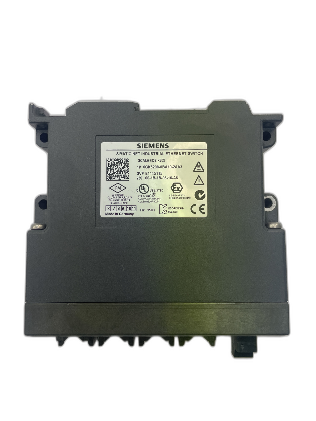 Siemens SCALANCE X208 Industrial Ethernet Switch 8-Port (6GK5 208-0BA10-2AA3)