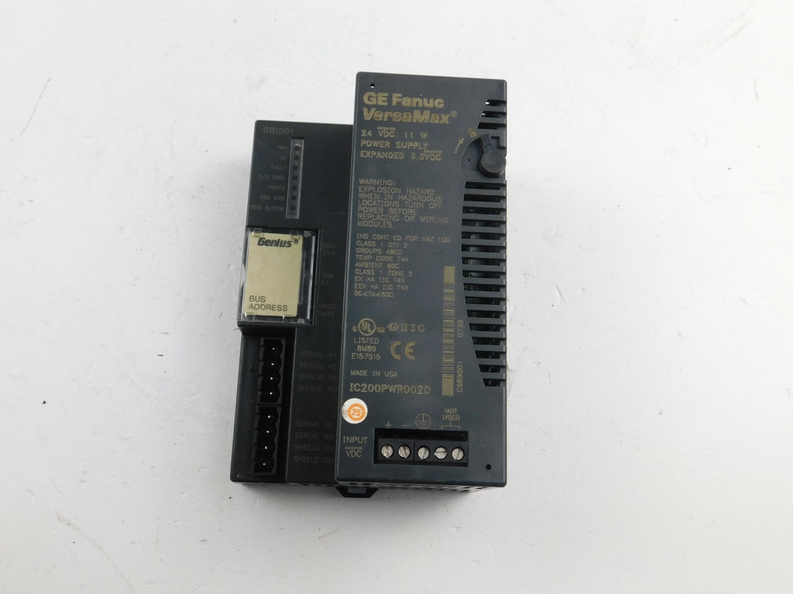 GE Fanuc Versamax IC200PWR002D  + GBI001 Genius 