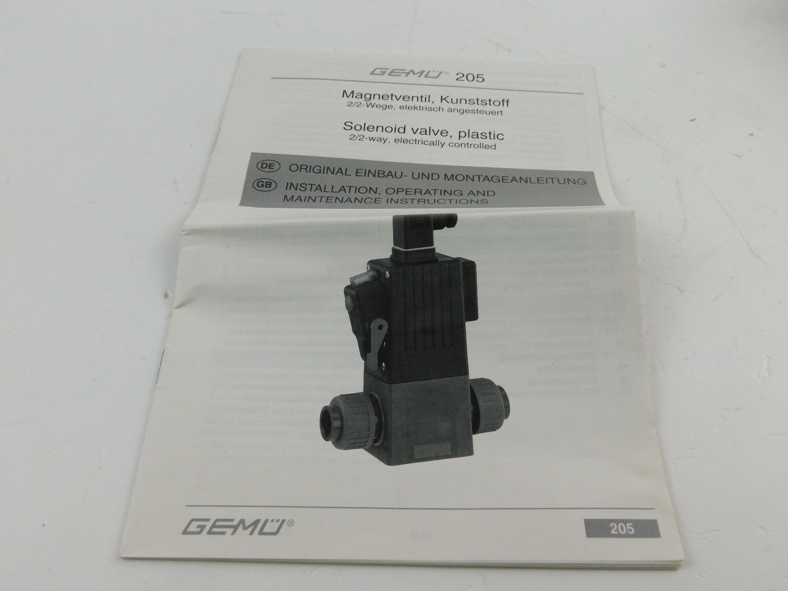 Gemü 205 10D 1 1 51 24  2/2-Wege KST Magnetventil DN 10