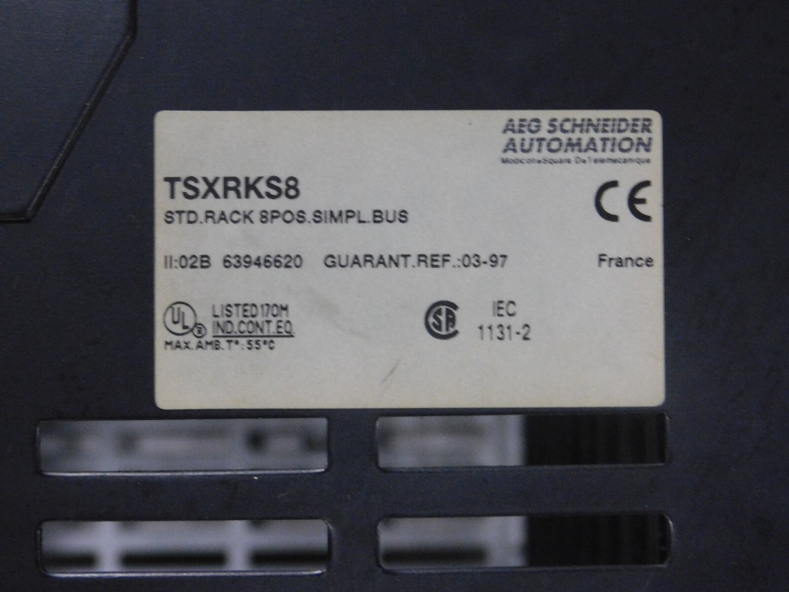 Aeg Schneider Automation TSXRKS8 STD RACK 8 POS SIMPL BUS