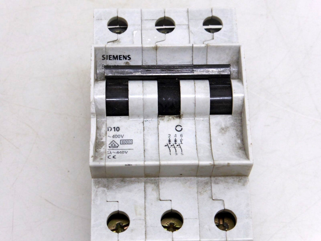 Siemens 5SX2 D10 Leitungsschutzschalter 3-polig ~400V