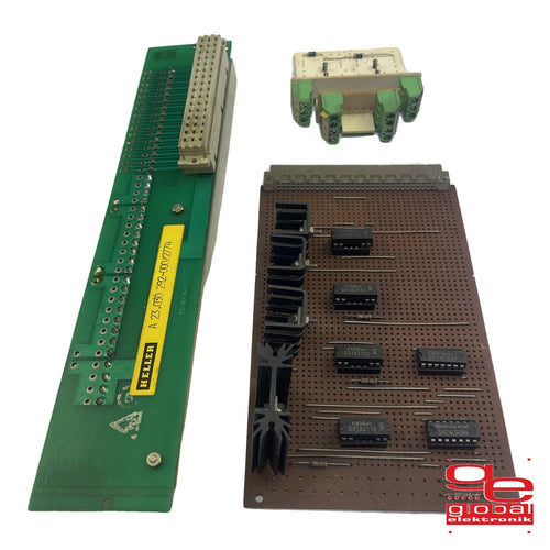 *Posten* HELLER Platine A 23.030 292-000/2774 mit Relaiskarte & Klemmenblock Set