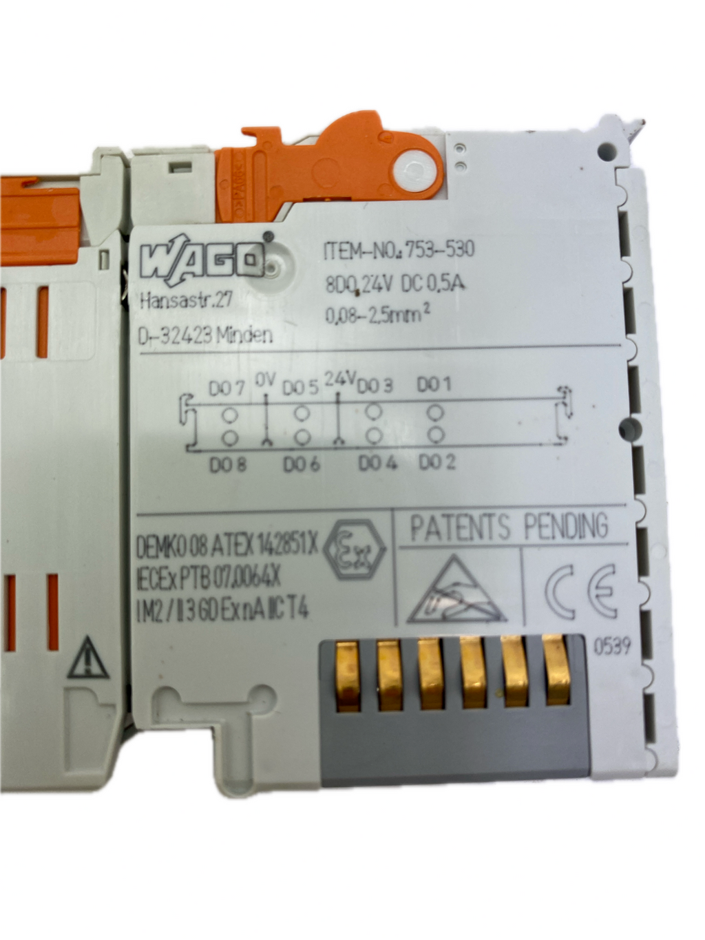 WAGO ITEM-NO. 753-530 800,24V DC 0,5A  0,08-2,5mm2