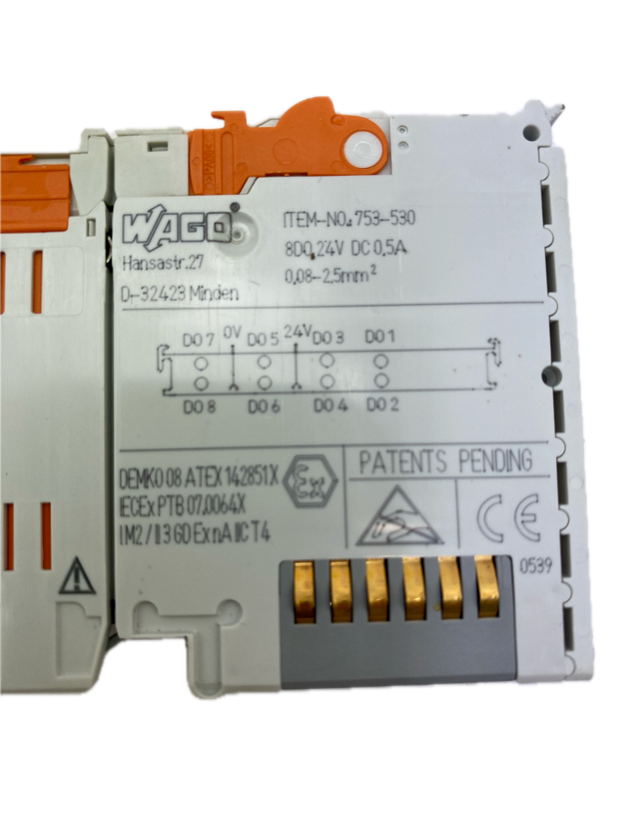 WAGO ITEM-NO. 753-530 800,24V DC 0,5A  0,08-2,5mm2