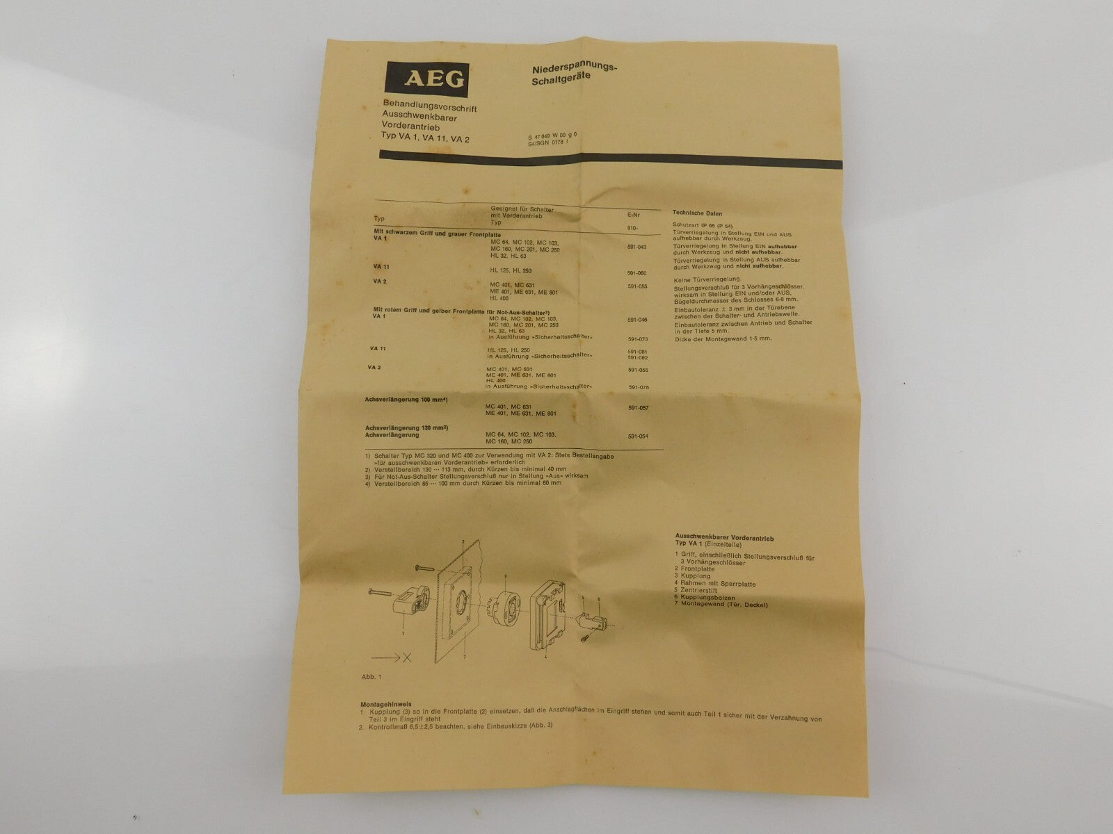 AEG Ausschwenkbarer 910-591-055