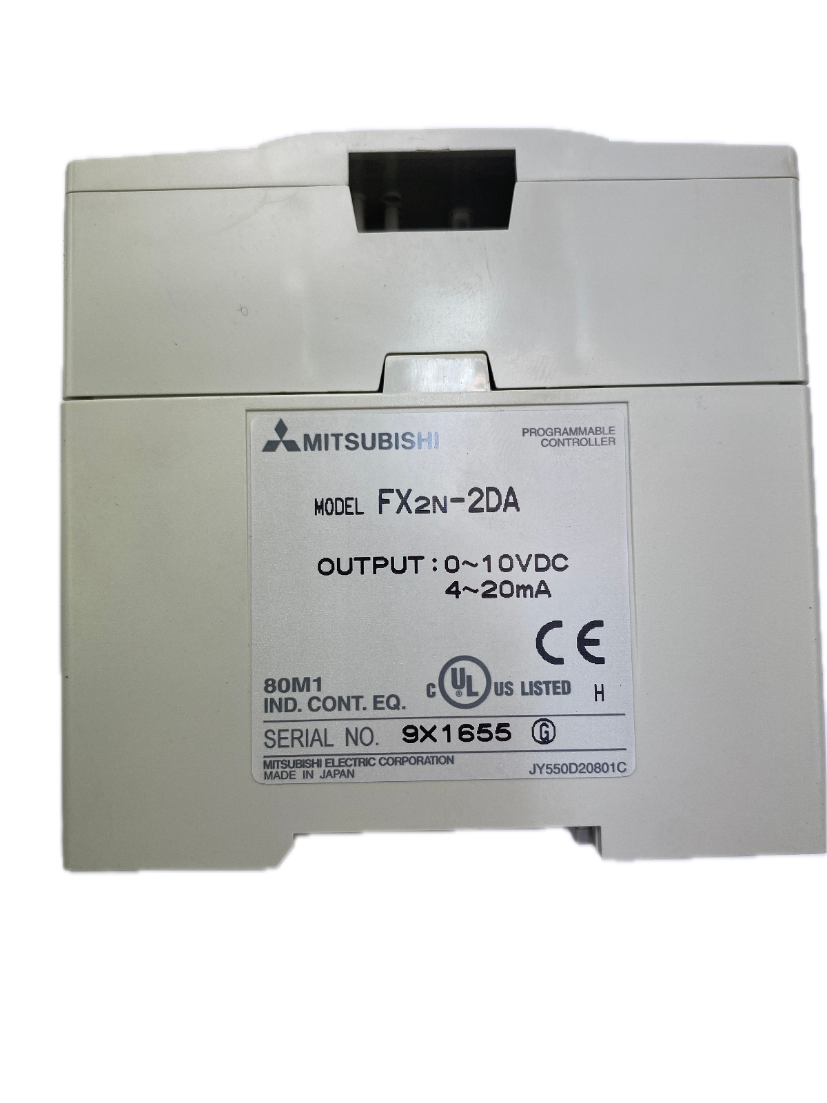 MITSUBISHI PROGRAMMABLE CONTROLLER MODEL FX2N-2DA OUTPUT: :0~10VDC 4~20mA