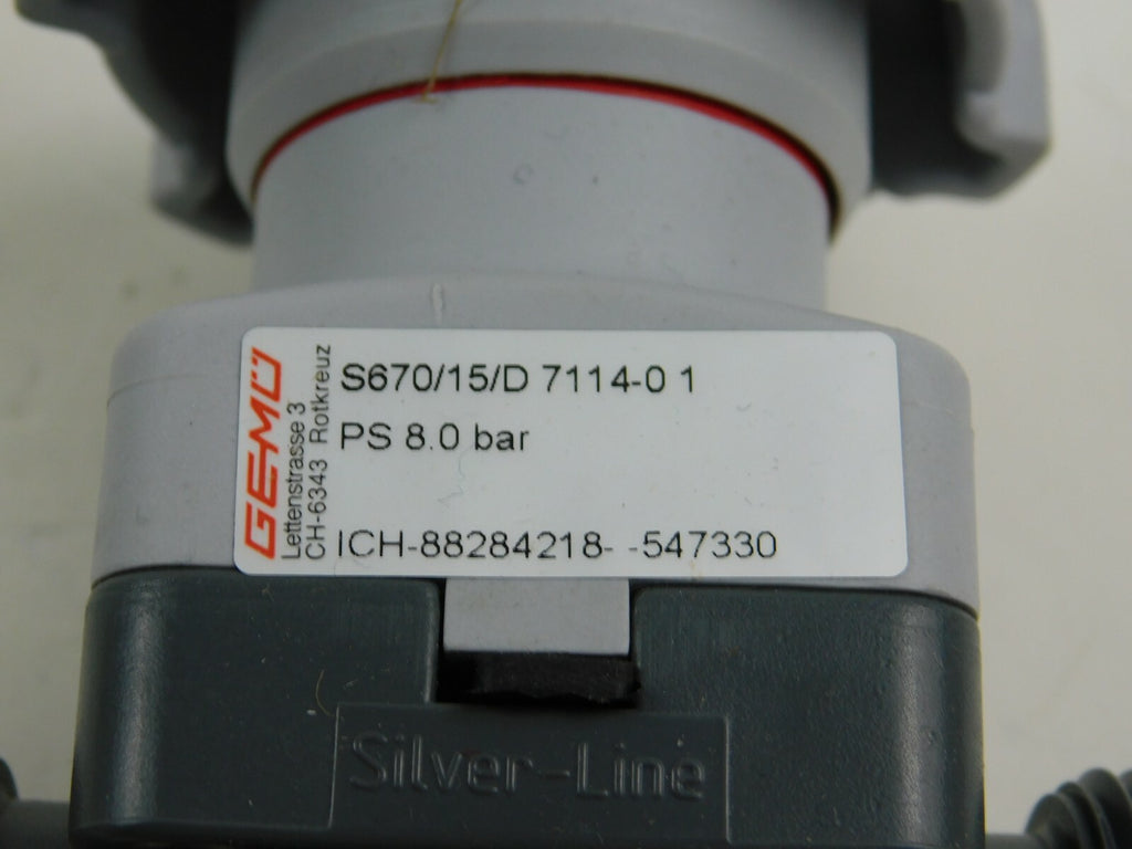 Gemü S670 15D 7 1140 1 Membranventil Handgesteuert    