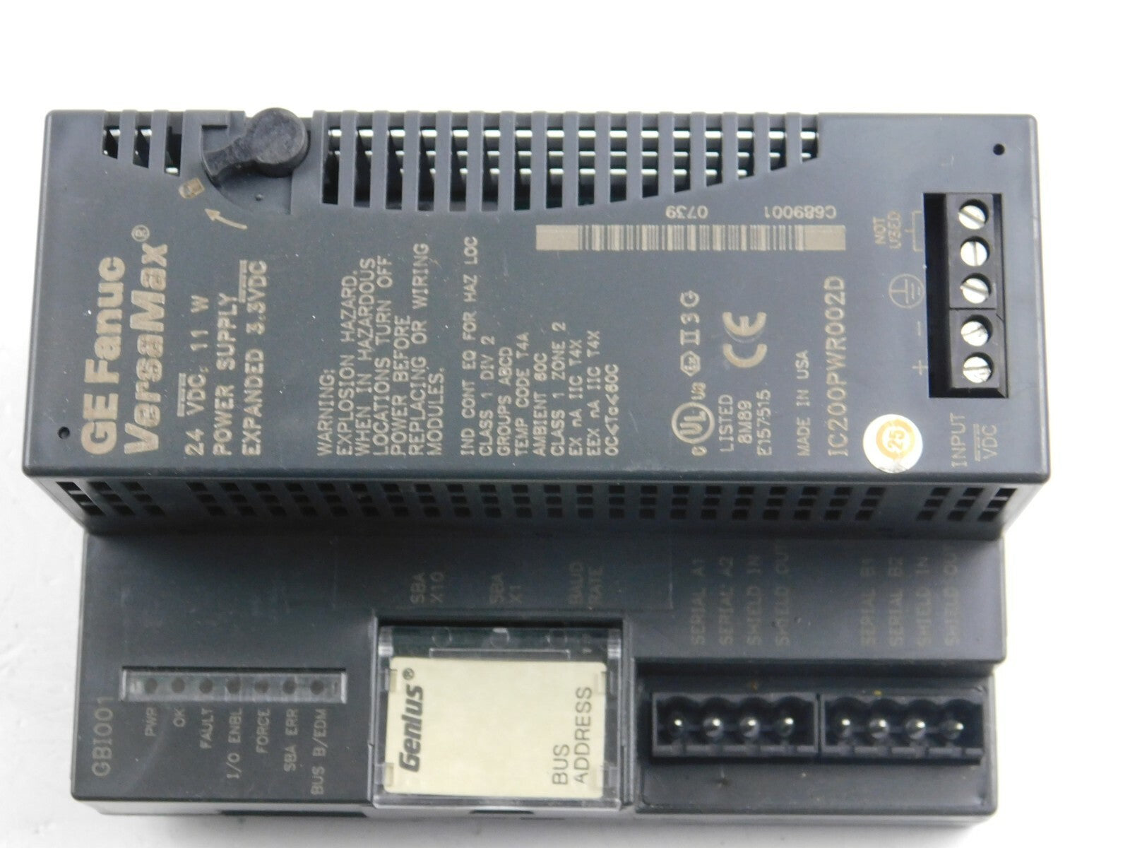 GE Fanuc Versamax IC200PWR002D  + GBI001 Genius 