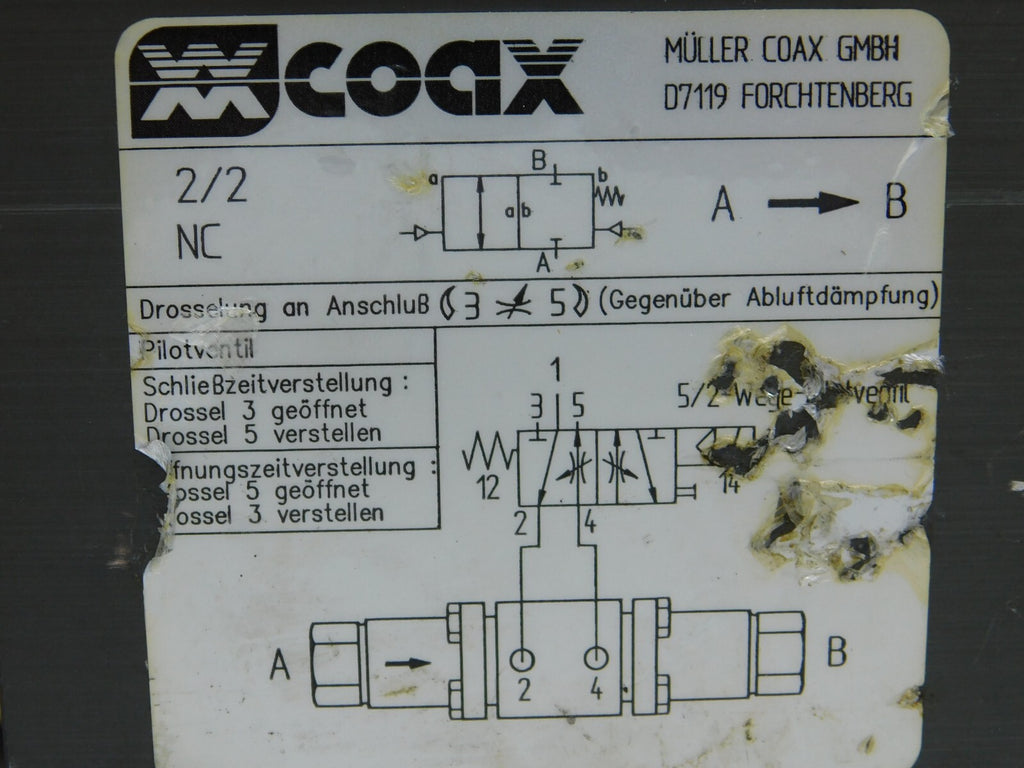 COAX Müller 5-VSV-M 50 NC 52 50C220/0BD 24L 112917 Emulsion