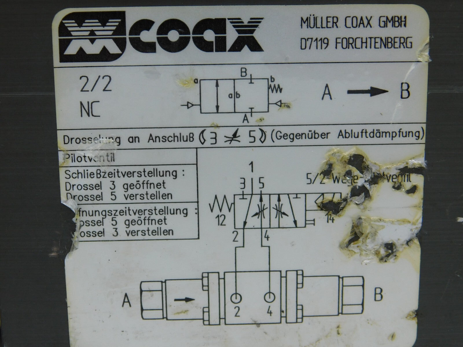 COAX Müller 5-VSV-M 50 NC 52 50C220/0BD 24L 112917 Emulsion