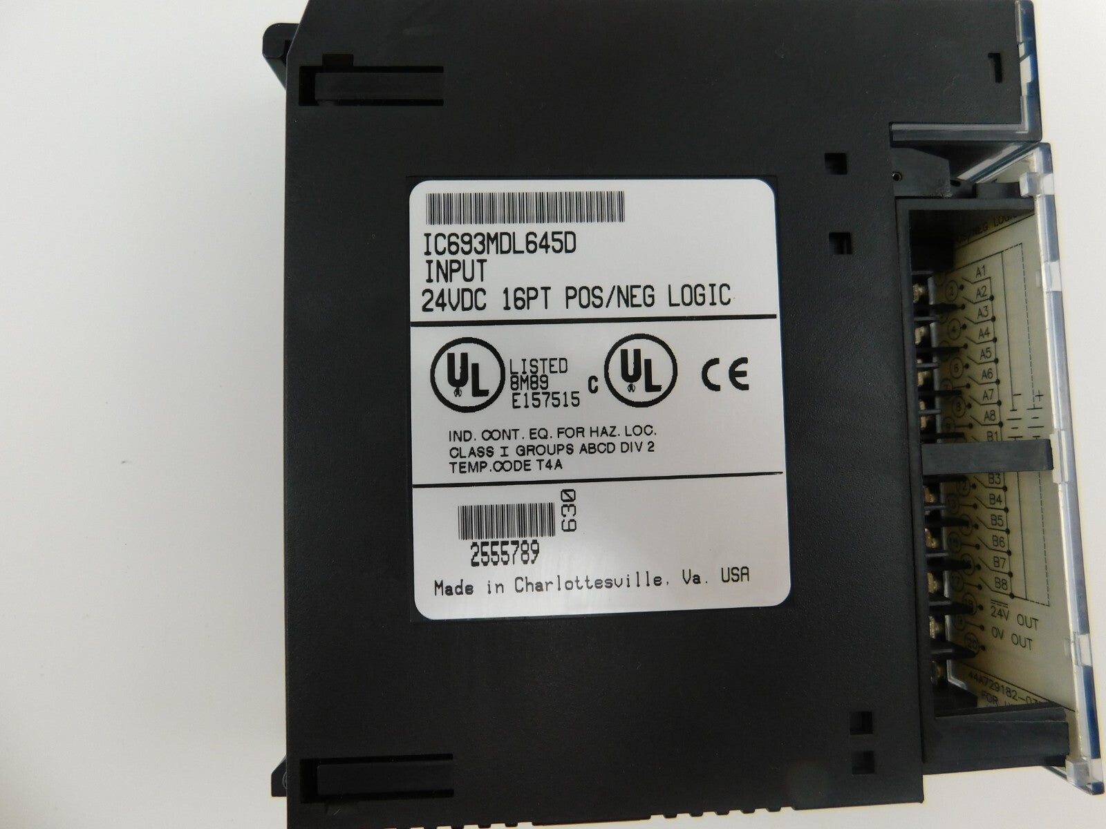 GE FANUC IC693MDL645D INPUT 24VDC 16PT POS/NEG LOGIC