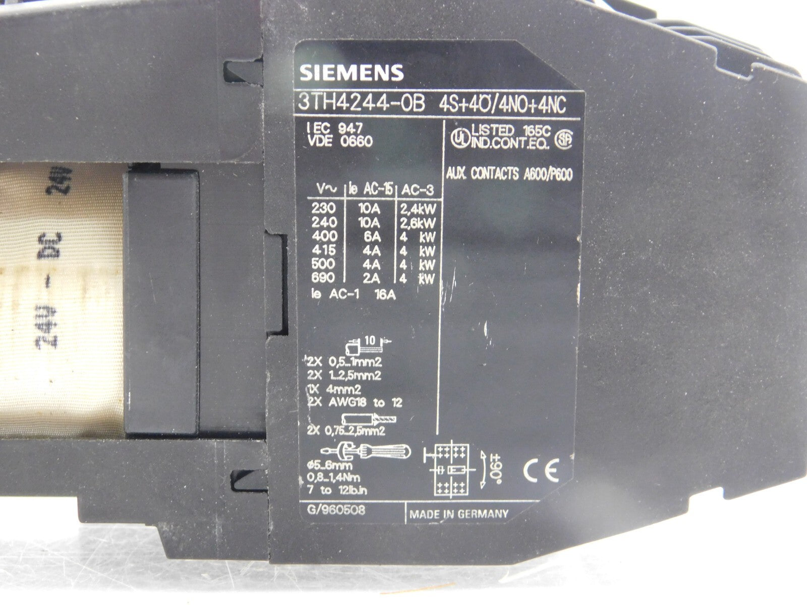 Siemens 3TH4244-0B  4S+4Ö/4NO+4NC