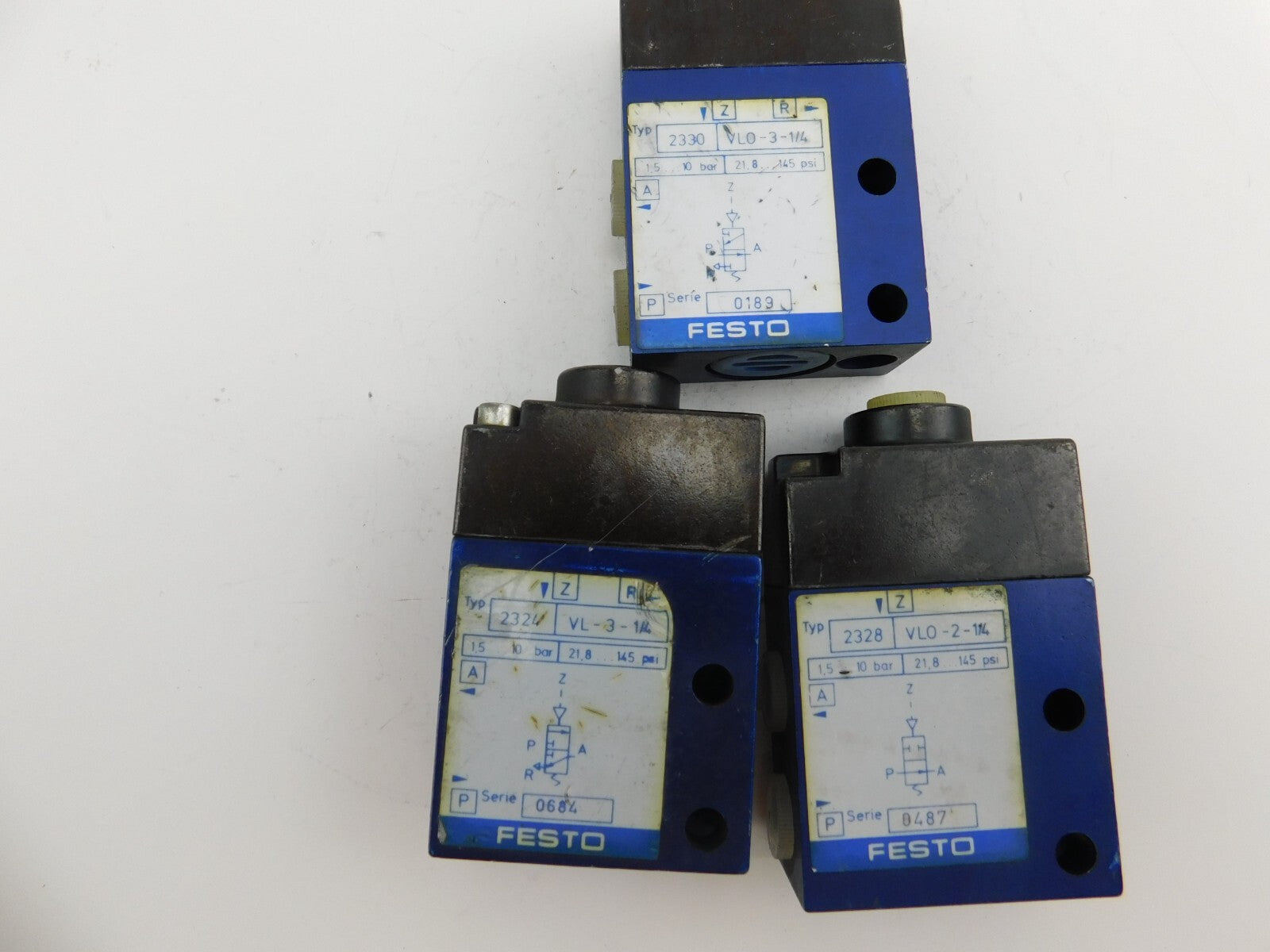Festo  typ 2330 VL0-3-1/4 /  typ  2328 Vl0-2-1/4 / typ 2324 VL-3-1/4